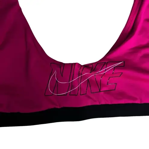 Nike  Women's Athletic  Swim Pink Bikini Top Swoosh Logo  Sz M NWT