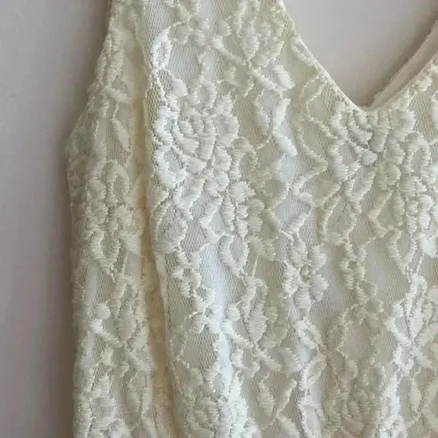 YA Los Angeles Cream Lace & Tulle Dress, Bridal Shower Dress, Size Medium