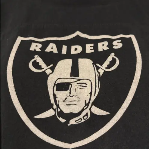 Women’s Wear By Erin Andrews Las Vegas Raiders Short Sleeve Crop Top XL Black