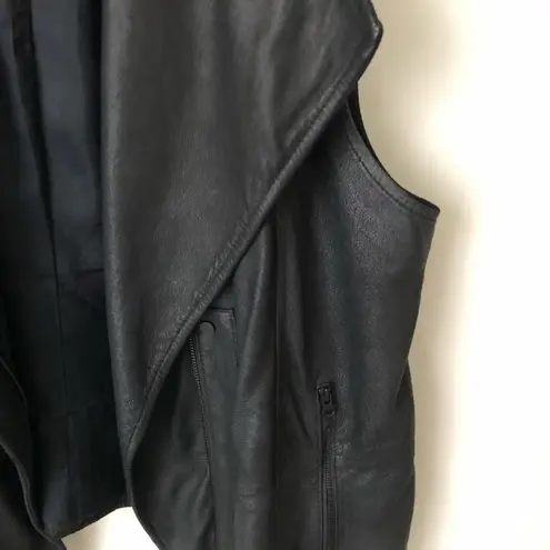 Vince  brushed leather vest jacket black size Large