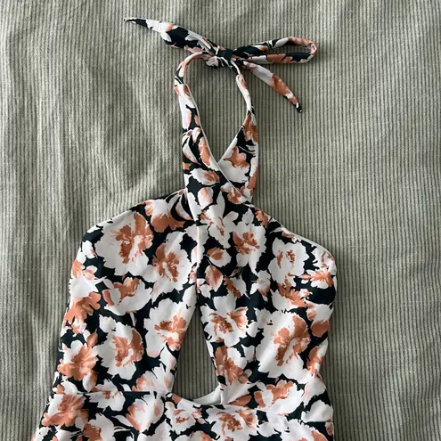 Abercrombie & Fitch Floral Halter Top One Piece Swim Suit