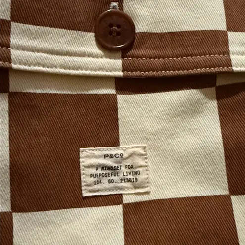 P&Co P& NWT 304 Service Fatigue Checkerboard High Waisted Straight Leg Pants 2 Reg - Image 11