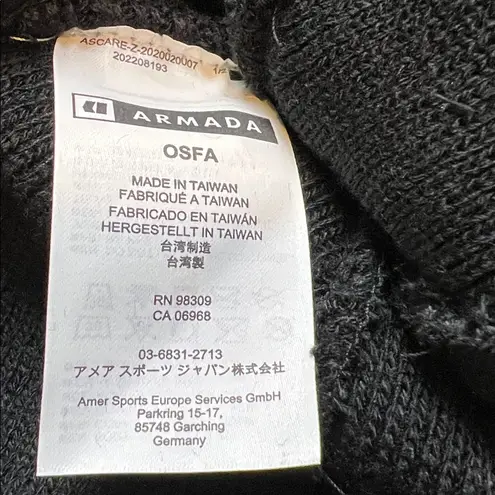 Armada Jacquard Knit Pom Beanie. New With Tags. Unisex Black