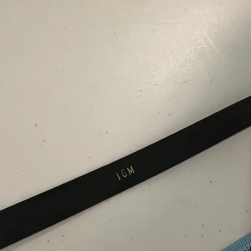 Vintage 90s Brown Vegan Snake Skin Leather Thin Golden Buckle Belt Size M/L Size M