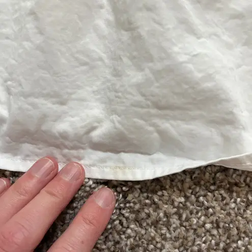 English Factory White Button Down Mini Dress Collar 3/4 Sleeves Size Medium