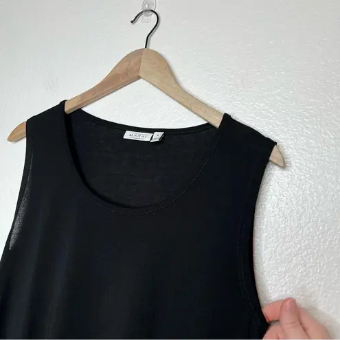 Masai Copenhagen black sleeveless viscose lagenlook tunic top size small