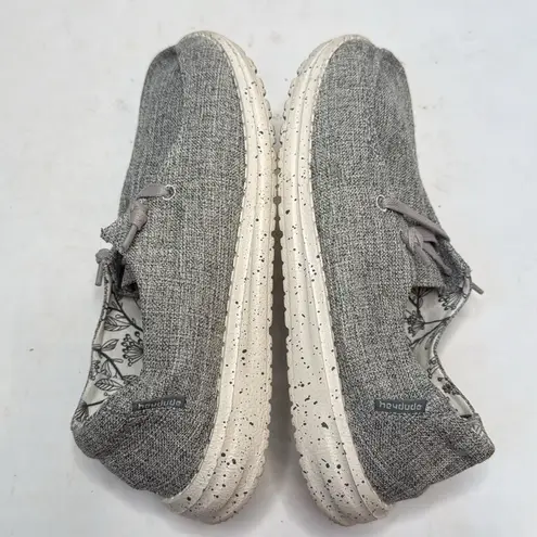 Hey Dude Women’s Wendy Linen Gray Casual Slip-on Loafer Casual Shoes S-240 Sz 7