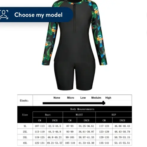 #83Women's Plus Size 2 Piece Rash Guard Long Sleeve Swimsuits with Capris Green