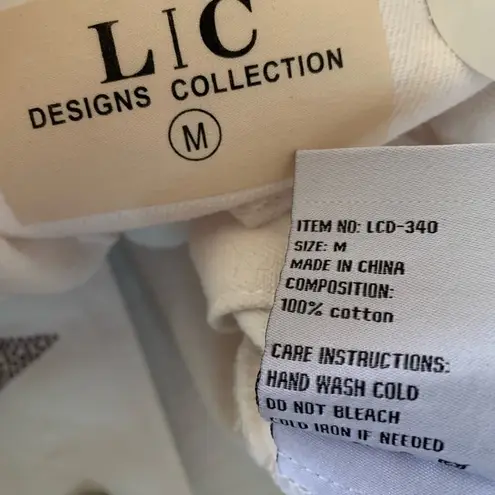 All The Stars Rhinestone Denim Jacket in White size M Size M