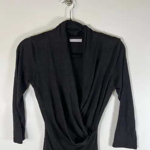 Velvet by Graham & Spencer Womens Dress Black XS 3/4 Sleeve Cotton Gauze