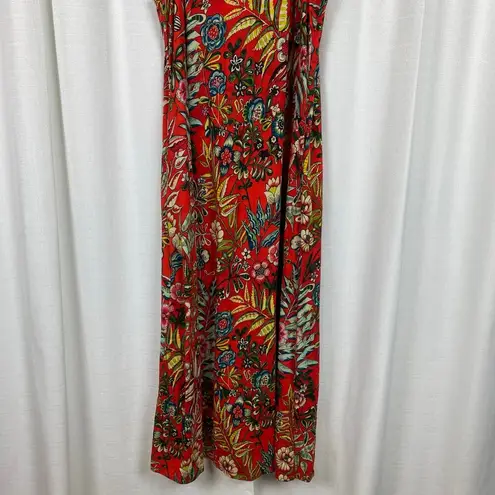 Soft Surroundings Orange Tropical Floral Onani Maxi Dress Sz.1X