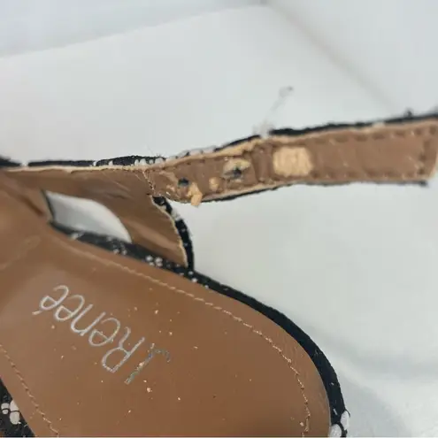 J Renee Samina Womens Sz 8.5 Black & White Plaid Sling Back Pumps