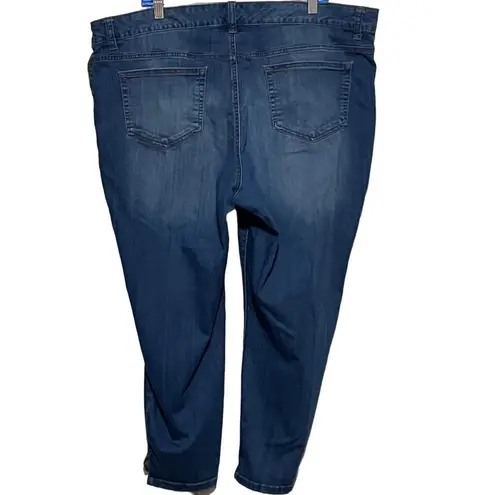 Terra & Sky  Women's Skinny Ankle High Rise‎ Blue Jeans Size 22W