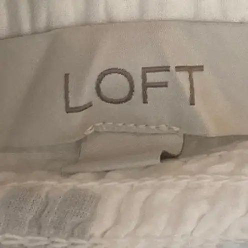 Ann Taylor LOFT White Black Floral Sleeveless Twist Cami Tank Midi Dress Size S