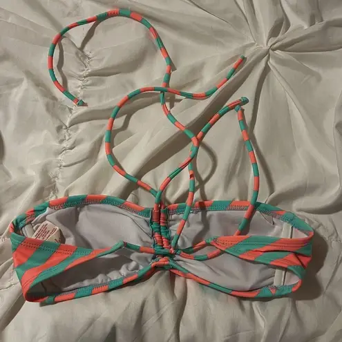 OP Pink and Blue Striped Bikini T