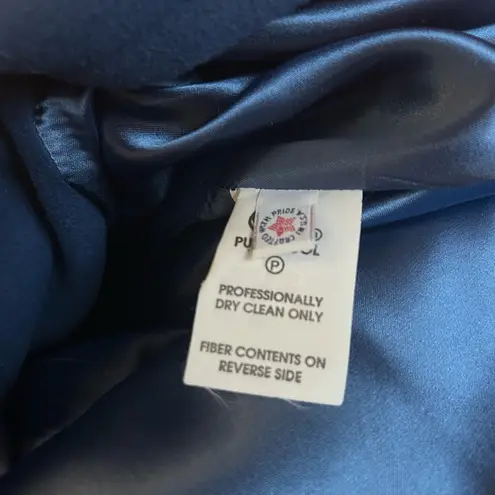 Vintage Mackintosh Women's Elegant Periwinkle Blue Wool Winter Coat | 14P