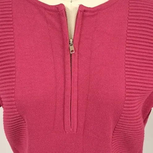 Magenta sweater dress with gold details L Pink Size L