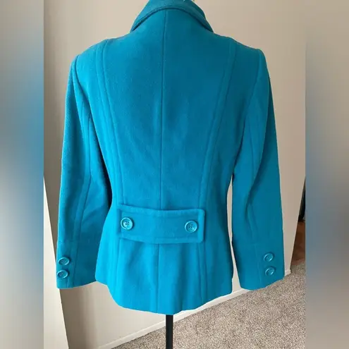 Relativity Blue Wool Vintage Boxy Blazer Double Breasted Size Small