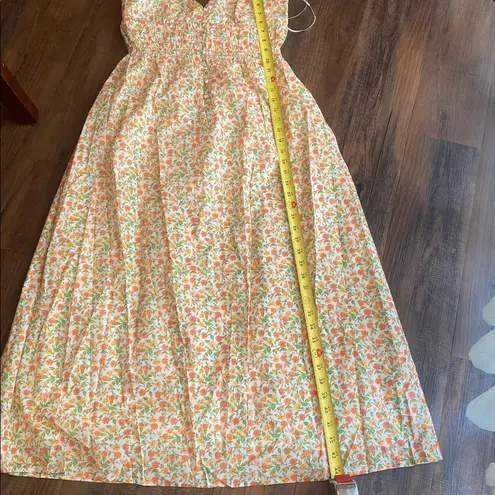 WAYF  Floral A-Line Skirt in Yellow and Green