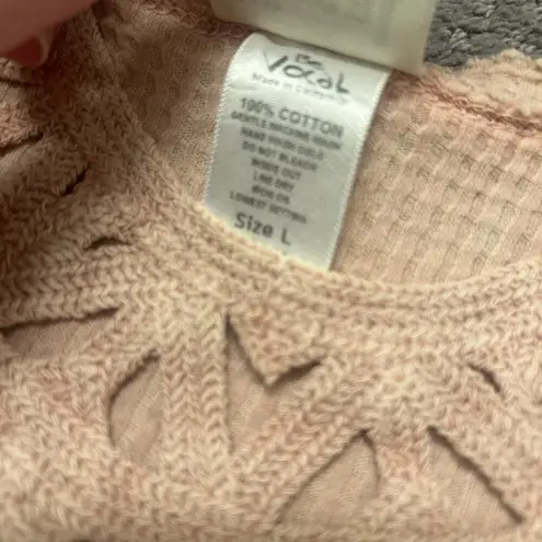 Vocal  pink thermal studded tank Large