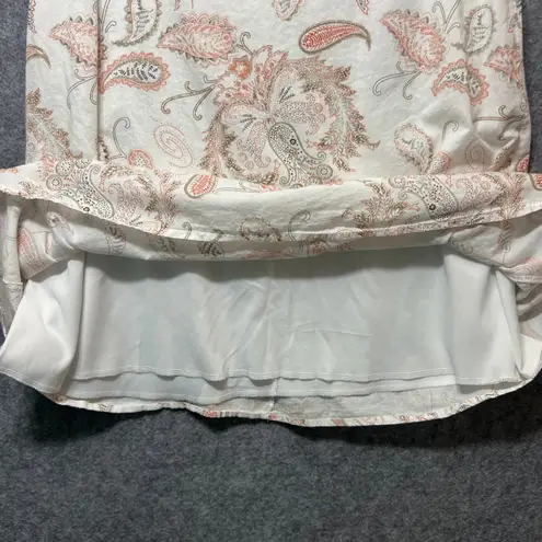 Y2K Vintage Papaya Paisley Skirt Women's M White Pink Boho A