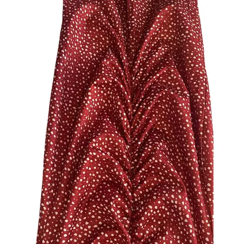 NWT ~ Red & White Ruched Front Dress ~ Open Drape Sleeveless Sleeves ~ Plus XXL Size 2X