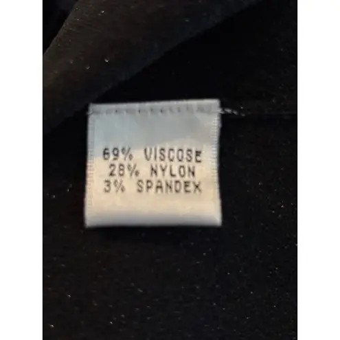 Kay Unger New York Black Sleeveless Top Feather Beaded Party Tank Medium