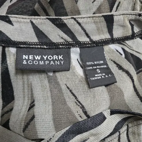 NY&Co Sheer Mesh Babydoll Small Top – Y2K Whimsigoth Tropical Fairycore Nylon Black