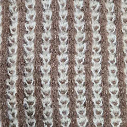 byTiMo Brown Cream Alpaca Blend Knit Turtleneck Maxi Sweater Dress Size Small