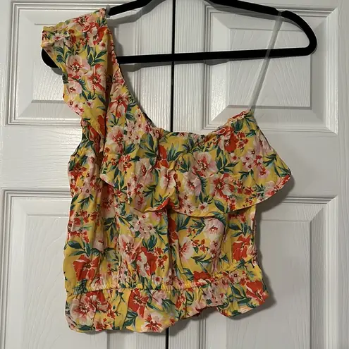 American Eagle Floral One Shoulder Top