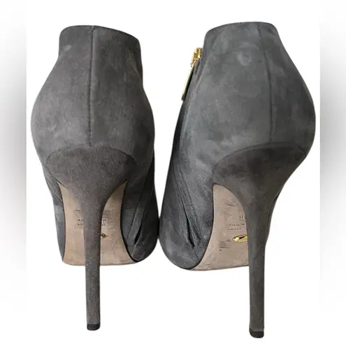 Sergio Rossi Elegant Gray Heeled Boots