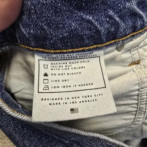 AYR Yes Yes Yes High Rise Cropped Jean in Distressed Blue Denim Size 27 Waist