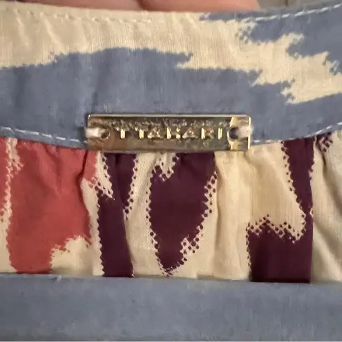 T Tahari M Multicolor Sleeveless Maxi Dress Abstract Tiered Halter