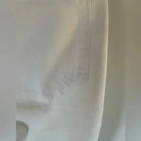 EXPRESS ‎ white jeans Stella Cropped Skinny Low Rise Plus Size 14 0037