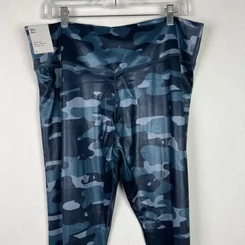 Nike NWT  One Dri-Fit Foiled Camo Print Leggings Thunder Blue Size Small S NEW - Image 8