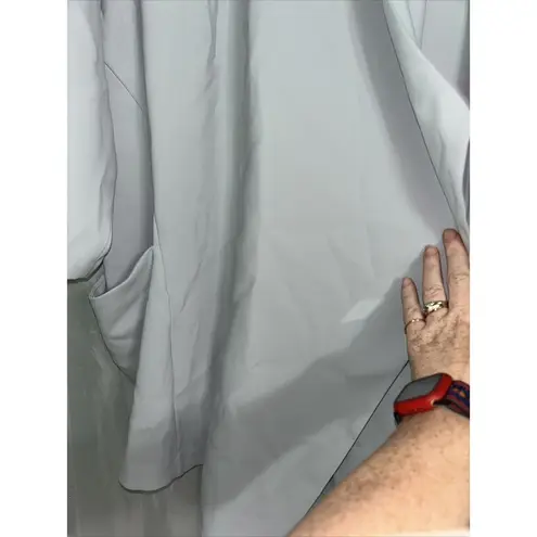 Madison Open Front Blazer Size 3x. Silvery Gray. Full Sleeve With Tie back