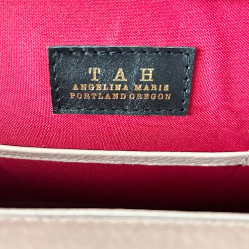 TAH Angelina Marie Portland Oregon The Envelope Oscar Leather Shoulder Bag Blush Pink