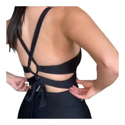 Lushious Disco One Piece Large Chest Swim Suit Black Size Splendid (2X) NWT