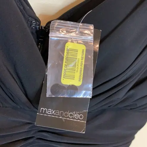 Max and Cleo beaded hem taffeta dress