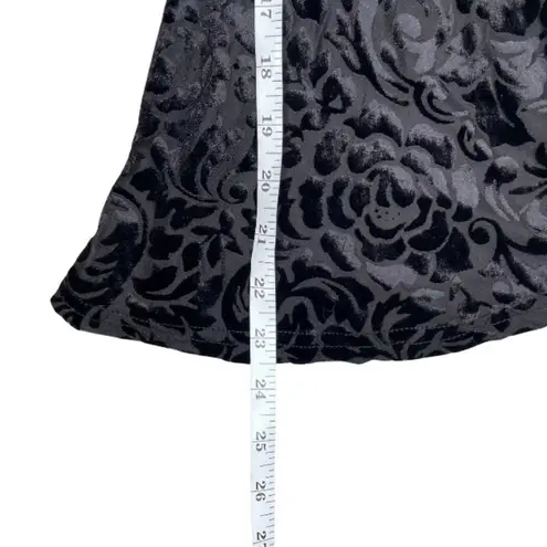 Ultra Pink Velvet Burnout Collared Button Bell Sleeve Tunic Blouse Size Med Goth