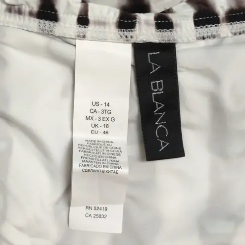 La Blanca NWT Twisted Bamboo Shirred Hipster Bikini Bottoms Size 14