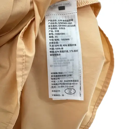 Abercrombie & Fitch Abercrombie‎ & Fitch Poplin Strapless Midi Dress Pleated Orange Size XS - Image 14