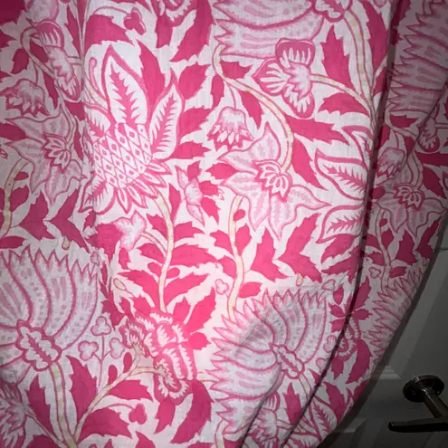 Roberta Roller Rabbit Split Neck Long Sleeve Tunic Blouse Top Shirt Coverup