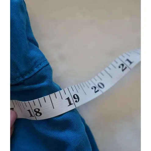 Fresh Produce Clare Seaport Blue Wide Leg Pants Large 100% Tencel