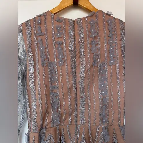 Dress the Population NWT Jamie Lace Sheath Dress Mineral Blue/Size L Party Dress