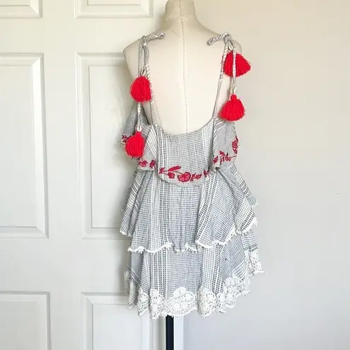 Hemant & Nandita Aesha Mini Tassel Shell Dress White Size L