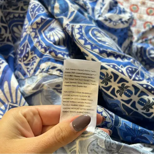 Farm Rio EUC Blue Tile Dream Sleeveless Maxi Dress size medium Retails $245