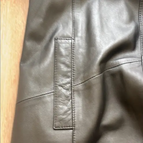 Ribak 100% Genuine Leather Black Longline Coat Jacket Women’s M (Fits XL/XXL) Size M