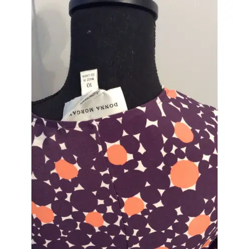 Donna Morgan Size 10 Wrap Dress Faux Geo Print Stretch