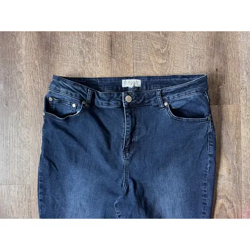 Eloquii Skinny Stretch Blue Jeans Womens 18 Dark Wash